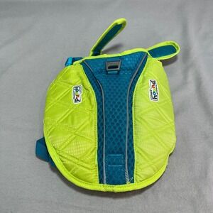Outward Hound Standley Dog Life Jacket Green Blue Reflective Safety Handle Small